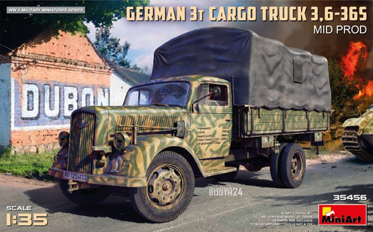 Miniart - GERMAN 3t CARGO TRUCK 3,6-36S MID PROD. KIT 1:35 - Cod. MIN35456