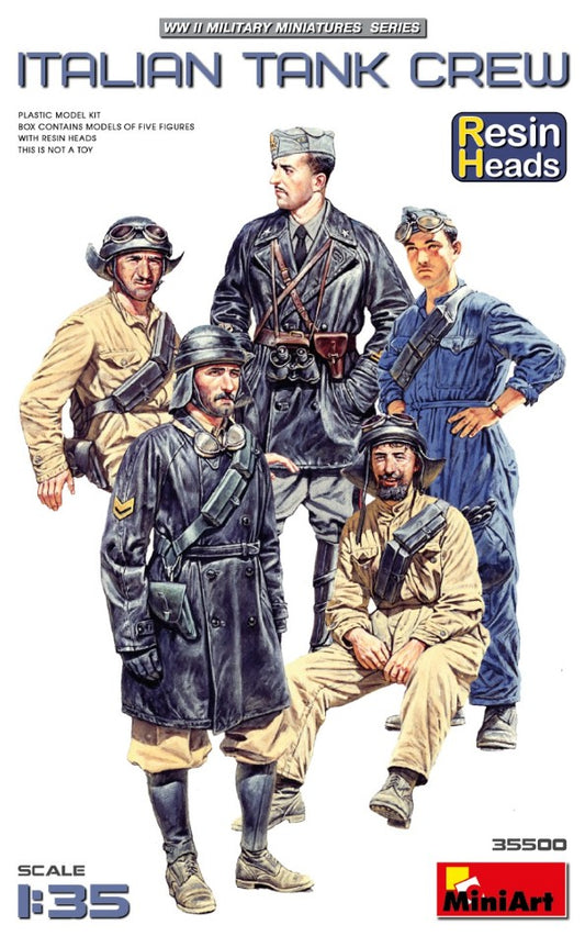 Miniart - ITALIAN TANK CREW RESIN HEADS KIT 1:35 - Cod. MIN35500