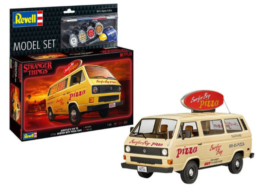 Revell - VW T3 BUS "SURFER BOY PIZZA" "STRANGER THINGS" MODEL SET KIT 1:25 - Cod. RV67725