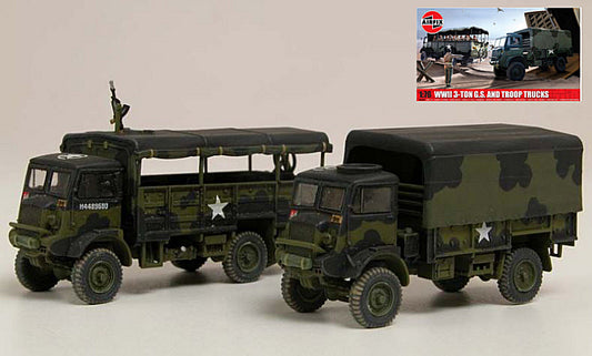 Airfix - TROOP TRUCKS BEDFORD QL WWII 3-ton 4x4 GENERAL SERVICE KIT 1:76 - Cod. A03306A
