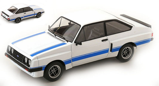 Modelcargroup - FORD ESCORT MKI II RS 2000 X-PACK 1977 WHITE/BLUE DECALS 1:18 - Cod. MCG18350