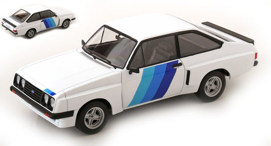 Modelcargroup - FORD ESCORT MKI II RS 2000 X-PACK 1977 WHITE/LIGHT BLUE DECALS 1:18 - Cod. MCG18351