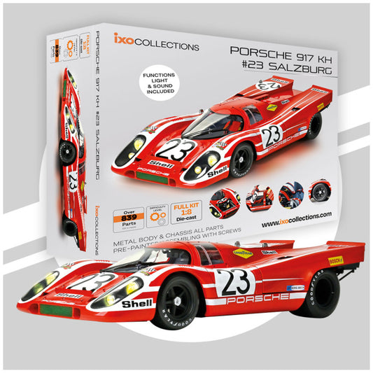 Ixo Model - PORSCHE 917 N.23 WINN.LE MANS 1970 METAL KIT SOUND/LIGHTS/OPEN.839 PZ1:8 - Cod. PRS917-23