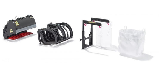 Wiking - ACCESSORI FRONTALI x TRATTORI BLACK SET B 1:32 - Cod. WK077386