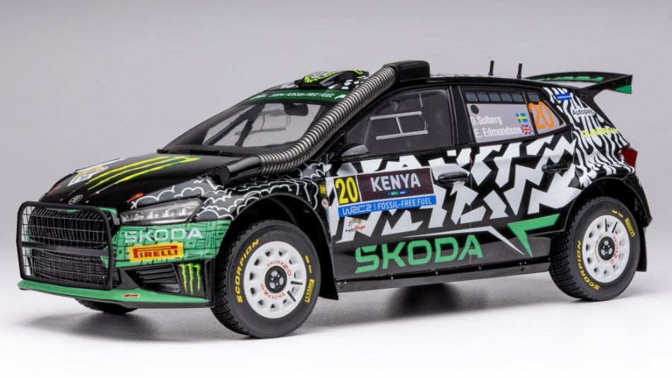 Ixo Model - SKODA FABIA N.20 RALLY2 SAFARY KENYA 2024 SOBERG-EDMONDSON 1:18 - Cod. 18RMC222