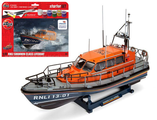 Airfix - RNLI SHANNON CLASS LIFEBOAT STARTER SET KIT 1:72 - Cod. A55015