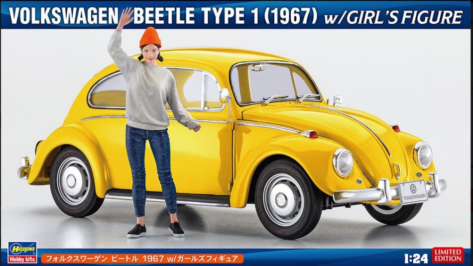 Hasegawa - VW KAFER TYP 1 1967 W/GIRL'S FIGURE KIT 1:24 - Cod. HASSP620