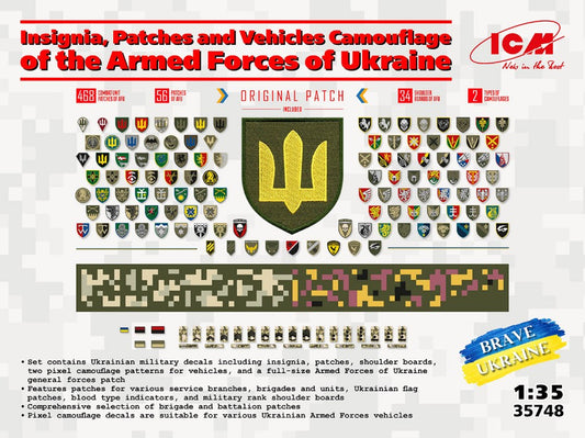 Icm - GALLONI, STEMMI E CAMMUFFAMENTI OF VEHICLES OF THE UKRAINE KIT 1:35 - Cod. ICM35748