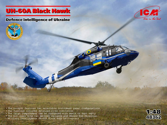 Icm - UH-60A Black Hawk Defence Intelligence of Ukraine KIT 1:48 - Cod. ICM48362