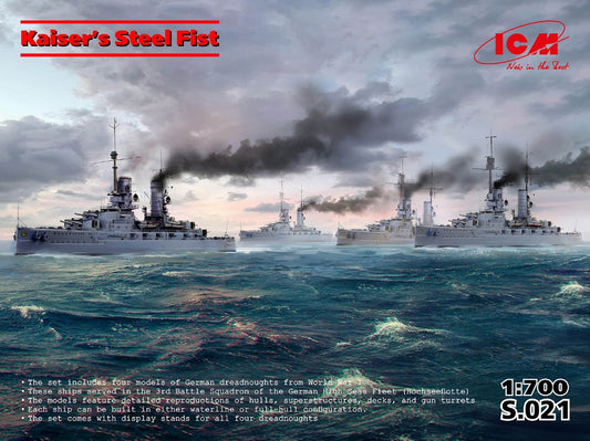 Icm - NAVE Kaisers Steel Fist KIT 1:700 - Cod. ICMS021