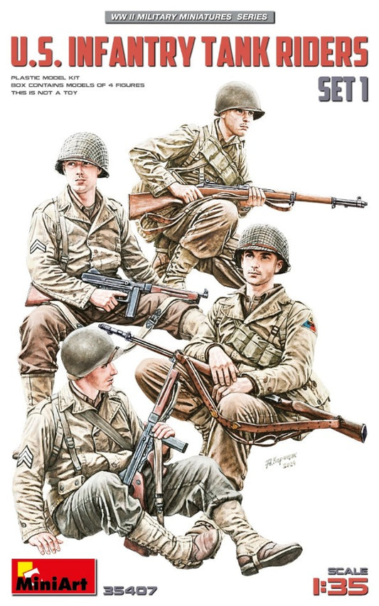 Miniart - U.S.INFANTRY TANK RIDERS SET 1 KIT 1:35 - Cod. MIN35407