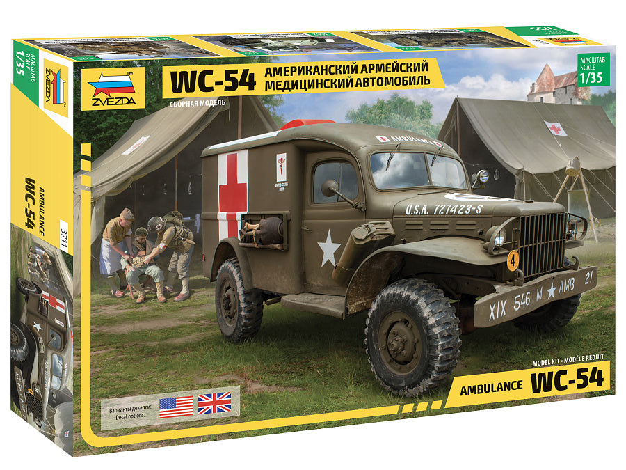 Zvezda - WC-54 U.S. MILITARY AMBULANCE KIT 1:35 - Cod. Z3711