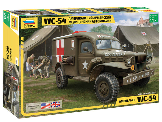 Zvezda - WC-54 U.S. MILITARY AMBULANCE KIT 1:35 - Cod. Z3711