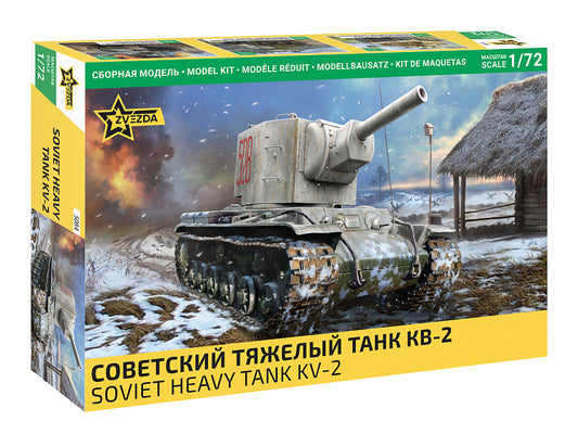 Zvezda - KV-2 Heavy Soviet Tank WWII KIT 1:72 - Cod. Z5084