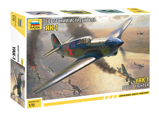 Zvezda - YAKOVLEV YAK-1 Soviet Fighter Aircraft WWII KIT 1:72 - Cod. Z7327