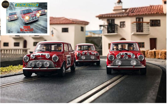 Scalextric - MINI RALLY MONTE CARLO 1965 TRIPLE PACK SLOT 1:32 - Cod. C4488A