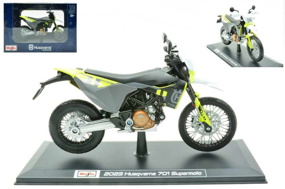 Maisto - HUSQVARNA HUSKY 701 SUPERMOTO 2023 1:12 - Cod. MI23093