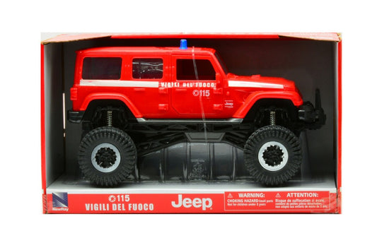 New Ray - JEEP SAHARA BIG WHEELS VIGILI DEL FUOCO 1:18 - Cod. NY37656