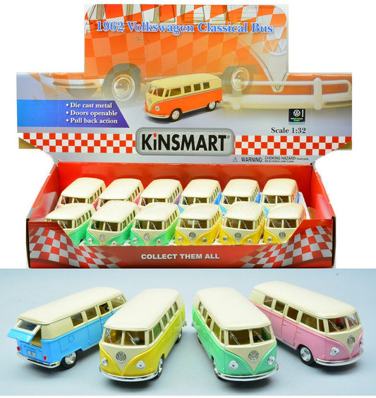 Kinsmart - VW CLASSICAL BUS 1962 COL.ASS. cm 12 1:32 - Cod. KT5377DY