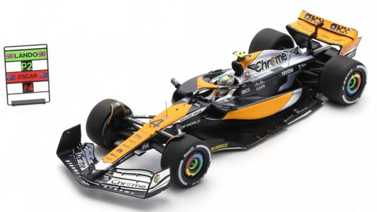 Spark Model - MC LAREN N.4 2nd BRITISH GP 2023 LANDO NORRIS WITH PIT BOARD 1:18 - Cod. 18S903