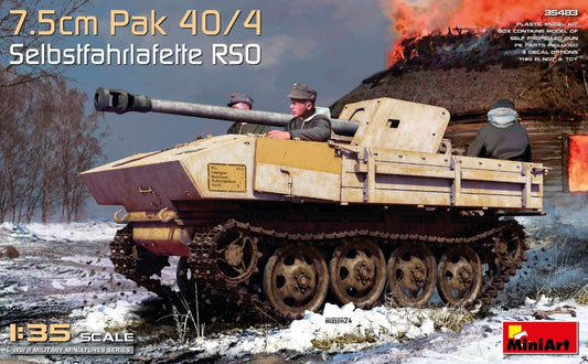 Miniart - 7,5 cm PAK 40/4 AUF GEP.SELBSTFAHRLAFETTE RSO KIT 1:35 - Cod. MIN35483