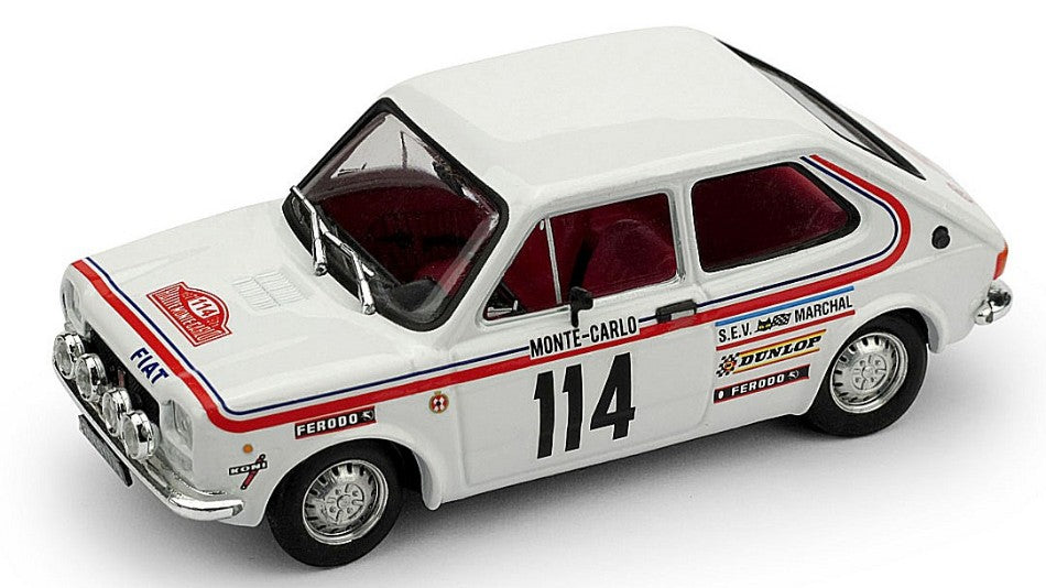 Brumm - FIAT 127 N.114 ABANDON RALLY MONTE CARLO 1973 DONGUES-SAULIES 1:43 - Cod. BM0551