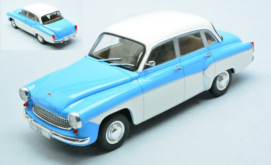 Whitebox - WARTBURG 312 1965 LIGHT BLUE/WHITE 1:24 - Cod. WB124242