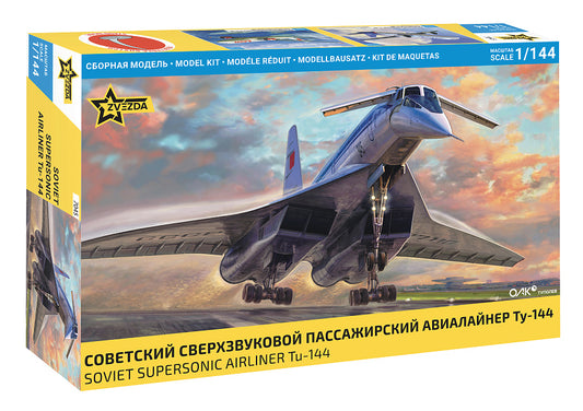 Zvezda - TU-144 SUPERSONIC CIVILIAN AIRCRAFT KIT 1:144 - Cod. Z7045