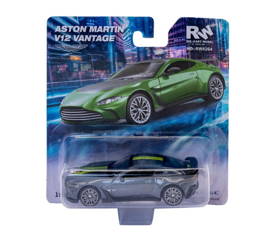 Re.el.toys - ASTON MARTIN VANTAGE SILVERGUN/YELLOW BLISTER 1:64 - Cod. RE0837SY
