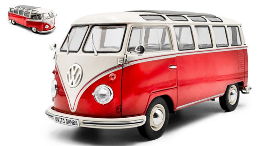 Solido - VOLKSWAGEN T1 SAMBA MINIBUS 1962 RED/WHITE 1:18 - Cod. SL1813402
