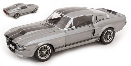 Kk Scale - FORD MUSTANG SHELBY GT500 ELEANOR 1967 GREYMETALLIC/BLACK 1:12 - Cod. KKDC120171
