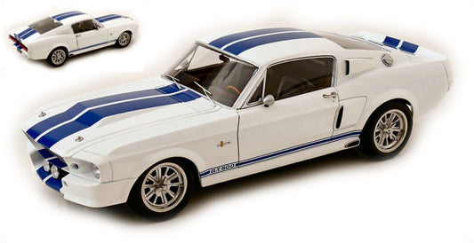 Kk Scale - FORD MUSTANG SHELBY GT500 1967 WHITE/BLUE 1:12 - Cod. KKDC120172