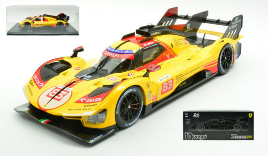 Burago - FERRARI 499P N.83 LE MANS 2024 KUBICA-YIFEI-SCARCMAN W/ACRYLIC BOX 1:18 - Cod. BU16313