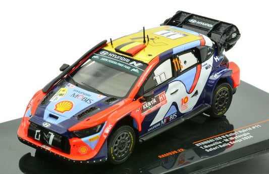 Ixo Model - HYUNDAI i20 N WRC N.11 SAFARI RALLY KENYA 2024 NEUVILLE-WYDAEGHE 1:43 - Cod. RAM939