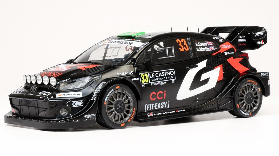 Ixo Model - TOYOTA GR YARIS N.33 RALLY1 RALLY MONTE CARLO 2025 EVANS-MARTIN 1:18 - Cod. 18RMC229B