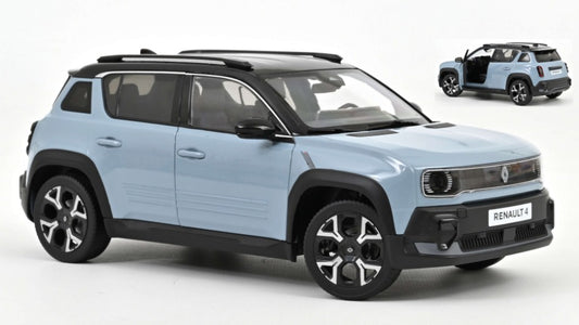 Norev - RENAULT 4 E-TECH 100% ELECTRIC 2025 CLOUD BLUE 1:18 - Cod. NV185521