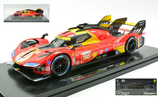 Burago - FERRARI 499P N.50 WINN.LE MANS 2024 FUOCO-NIELSEN-MOLINA-ACRYLIC BOX1:18 - Cod. BU16312