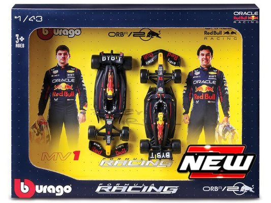 Burago - RED BULL RB20 SET N.1 M.VERSTAPPEN + N.11 S.PEREZ 2024 1:43 - Cod. BU38099