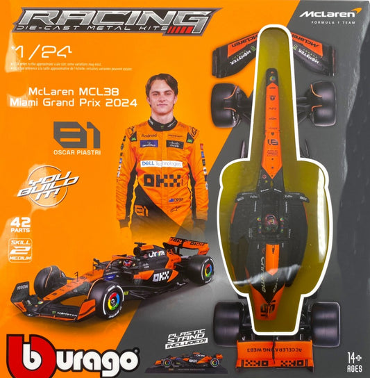 Burago - MC LAREN MCL38 N.81 OSCAR PIASTRI 2024 KIT 1:24 - Cod. BU28505P
