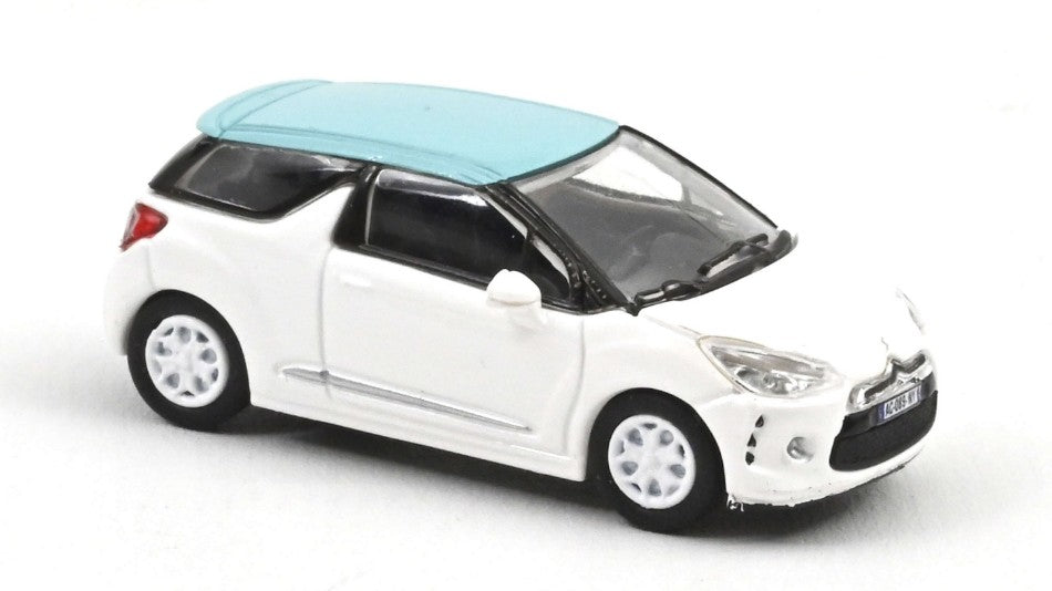 Norev - CITRON DS3 2010 BANQUISE WHITE AND BLUE BOTICELLI ROOF 1:87 - Cod. NV155254