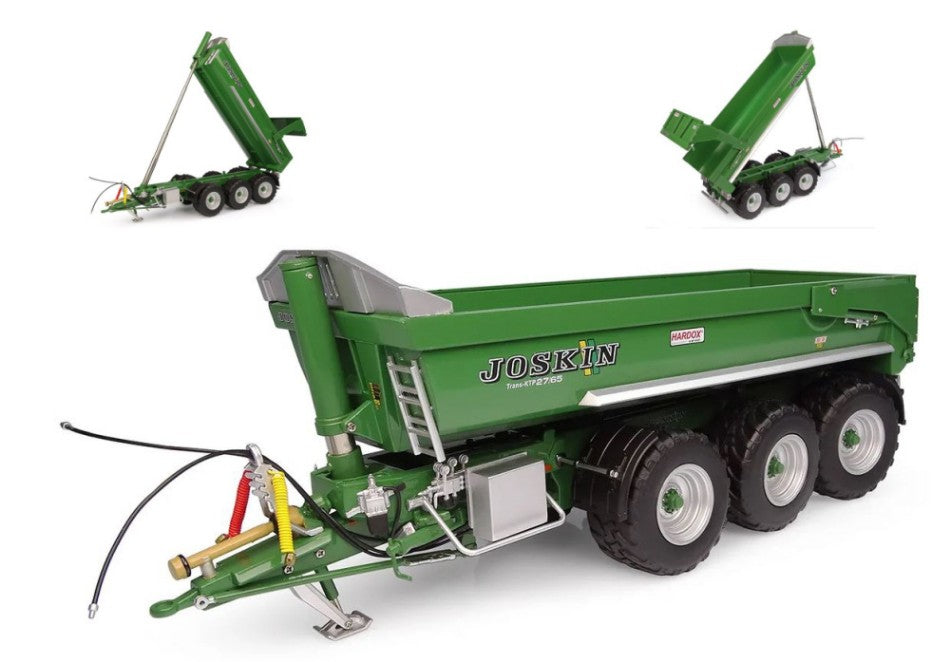 Universal Hobbies - JOSKIN DUMP TRAILER TRANS-KTP 27/65 GREEN VERSION 1:32 - Cod. UH6815