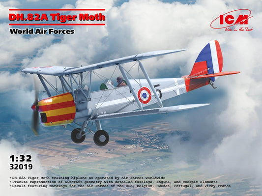 Icm - DH.82A TIGER MOTH OF THE WORLD AIR FORCES KIT 1:32 - Cod. ICM32019