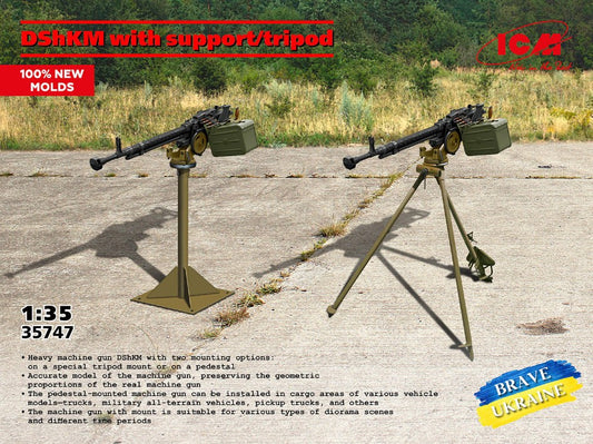 Icm - DShKM W/SUPPORT TRIPOD KIT 1:35 - Cod. ICM35747