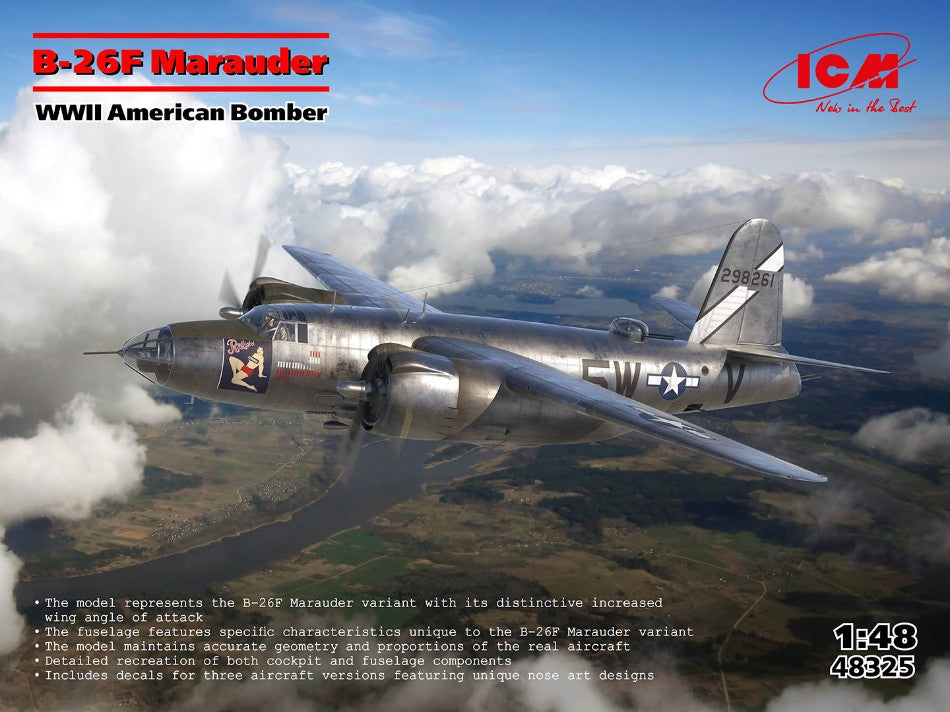 Icm - B-26F MARAUDER WWII AMERICAN BOMBER KIT 1:48 - Cod. ICM48325