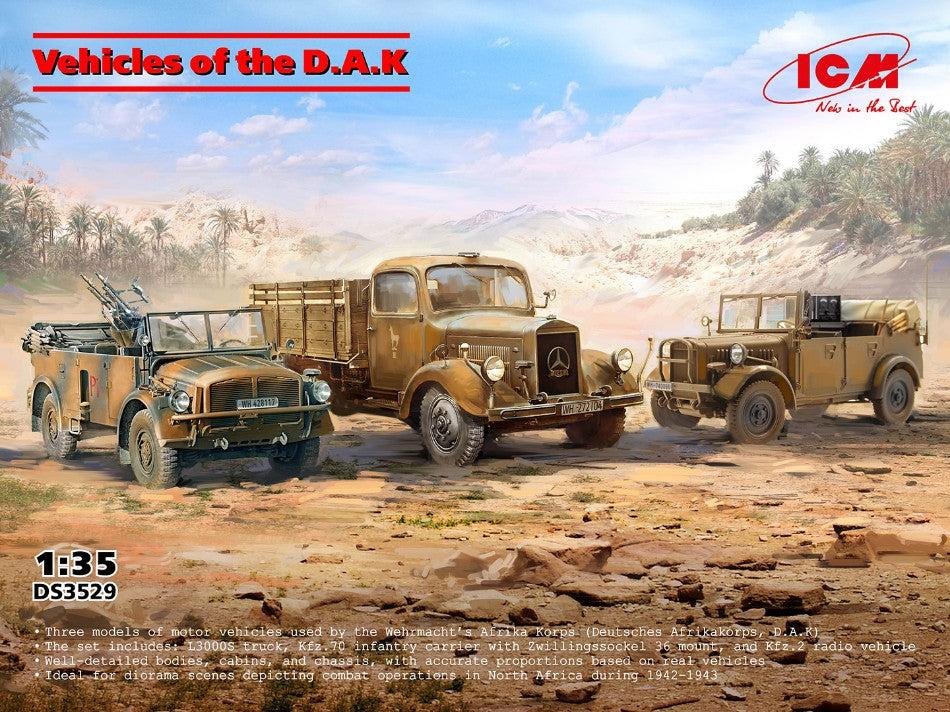 Icm - VEHICLES OF THE D.A.K. KIT 1:35 - Cod. ICMDS3529