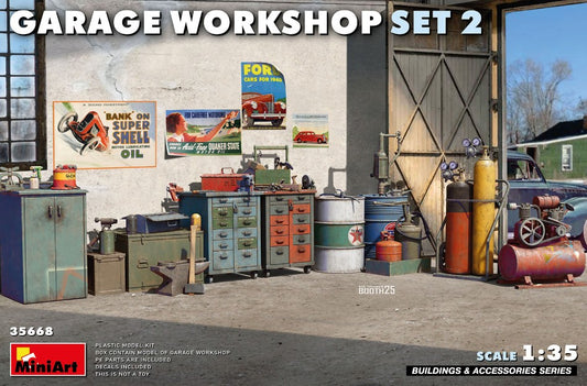 Miniart - GARAGE WORKSHOP SET N.2 KIT 1:35 - Cod. MIN35668