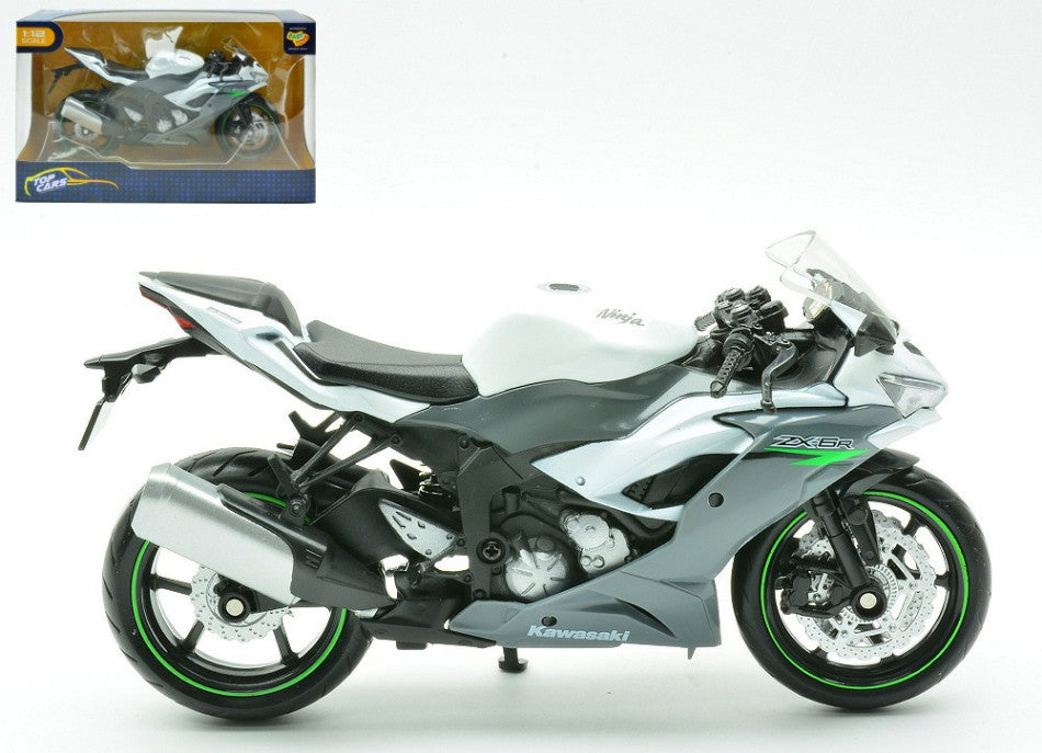 Kinsmart - KAWASAKI NINJA ZX 6R WHITE 1:12 - Cod. KT18244KW