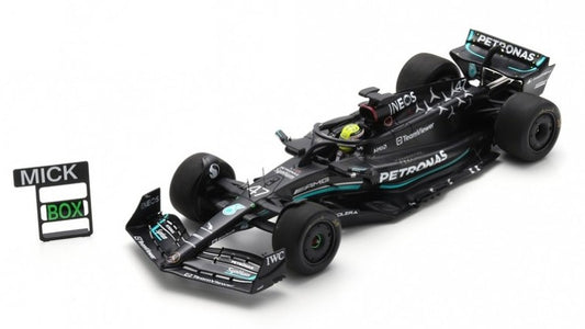 Spark Model - MERCEDES F1 N.47 SPANISH GP 2023 TYRE TEST MICK SCHUMACHER W/PIT B.1:18 - Cod. 18S908