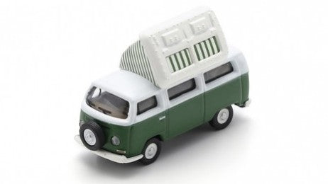 Schuco - VW T2 CAMPINGBUS GREEN/WHITE DIE CAST 1:87 - Cod. SH452677900