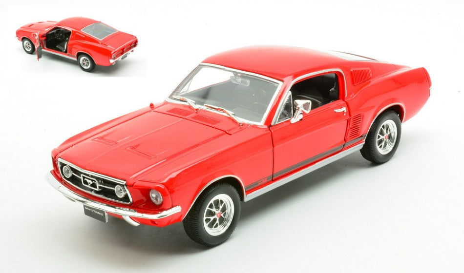 Welly - FORD MUSTANG GT FASTBACK 1967 RED 1:24-27 - Cod. WE2688